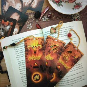 Aries Leo Sagittarius Monogram Bookmark