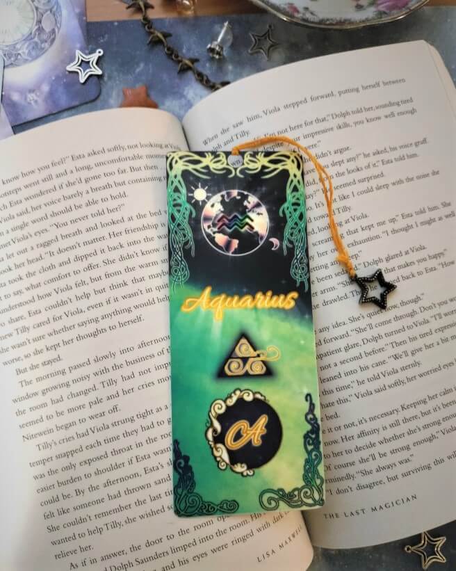 Gemini Libra Aquarius Monogram Bookmark - Image 4