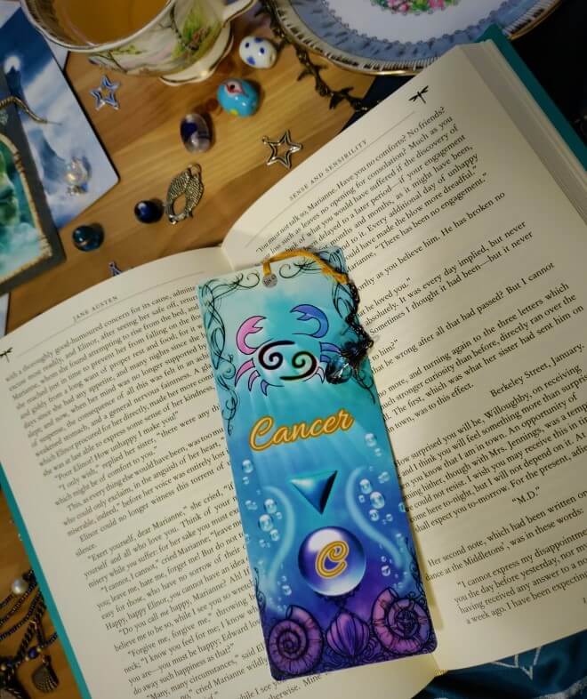 Cancer Scorpio Pisces Monogram Bookmark - Image 2