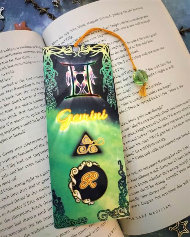 Gemini Libra Aquarius Monogram Bookmark - Image 2