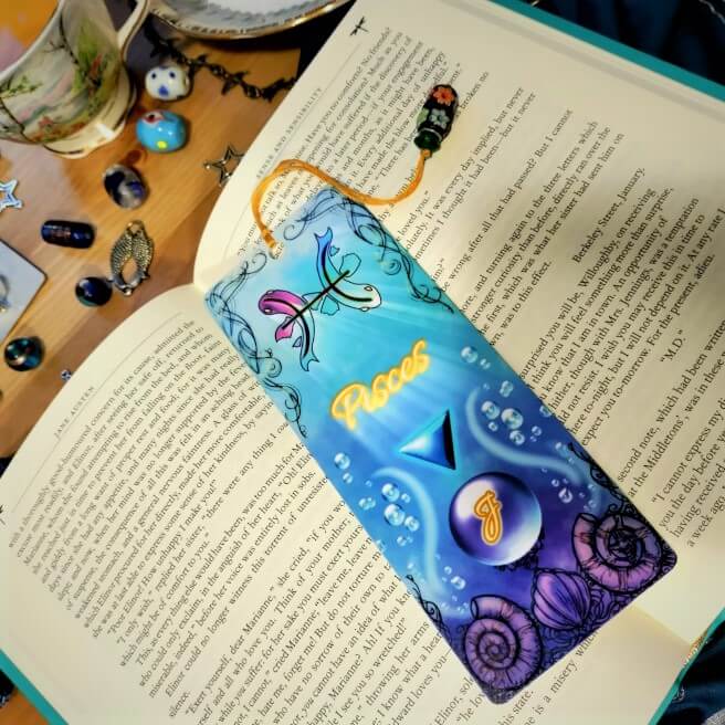 Cancer Scorpio Pisces Monogram Bookmark - Image 4