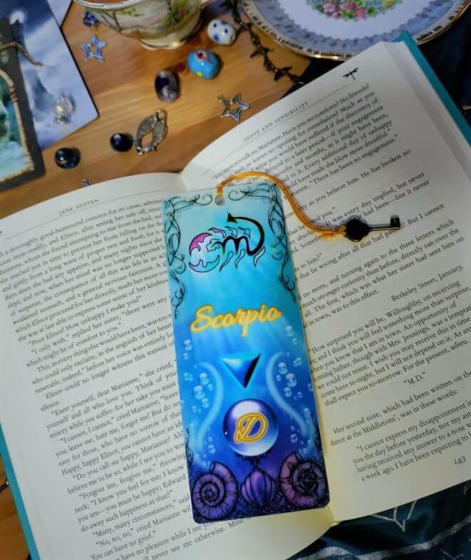 Cancer Scorpio Pisces Monogram Bookmark - Image 3